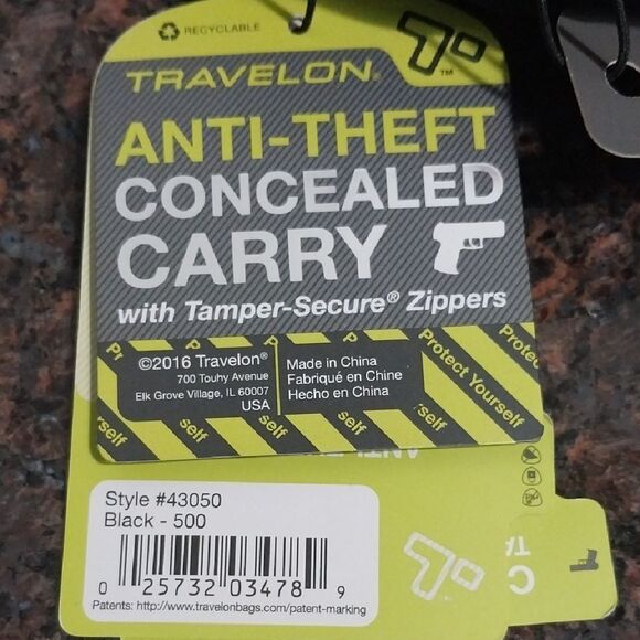 NEW Unisex Travelon Black Concealed Carry  Belt Bag with Durable Design. I - Picture 2 of 11